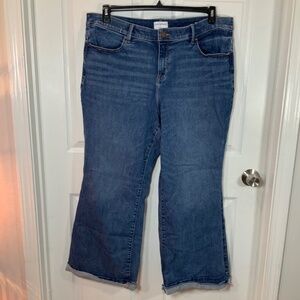 Lane Bryant Flare Mid Rise Wide Leg Denim Jeans Plus Size 22